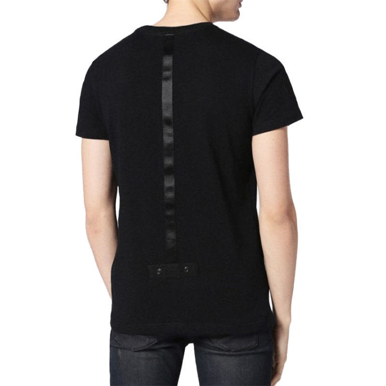 Black/Pink Diesel T Patrol Men's T Shirt Short Sleeve Crew Neck Casual Summer Cotton Tees