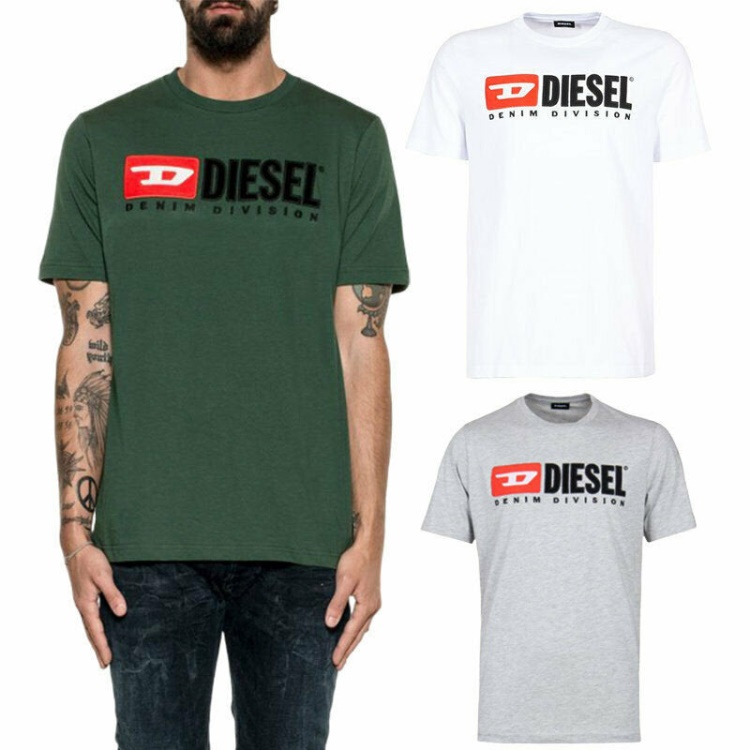 Diesel T Just Division Men's T Shirt Short Sleeve Crew Neck Casual Cotton Tee