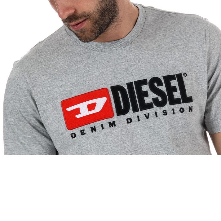 Diesel T Just Division Men's T Shirt Short Sleeve Crew Neck Casual Cotton Tee
