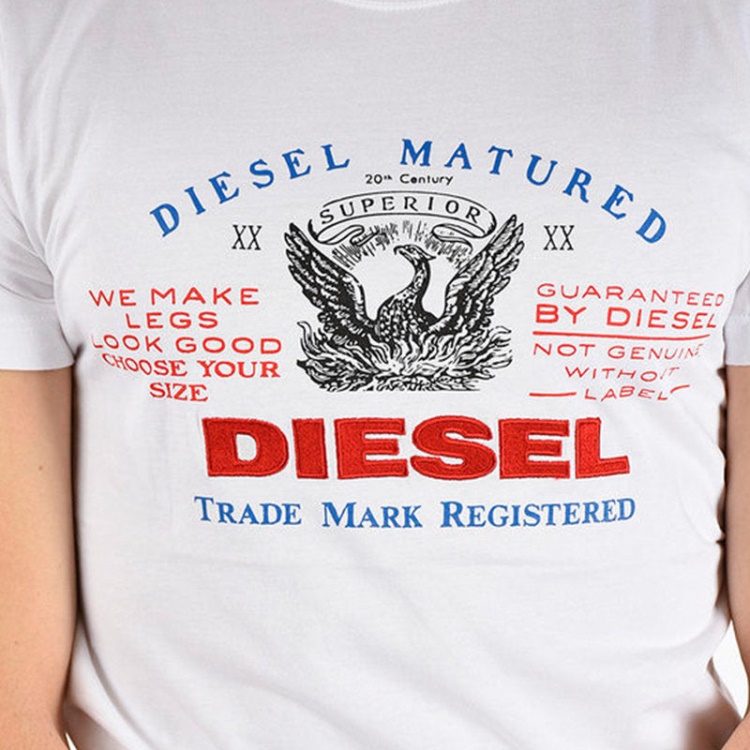 T Logys Hemd Men's T Shirts Crew Neck Short Sleeve Casual Cotton Tee Diesel