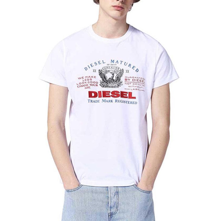 T Logys Hemd Men's T Shirts Crew Neck Short Sleeve Casual Cotton Tee Diesel