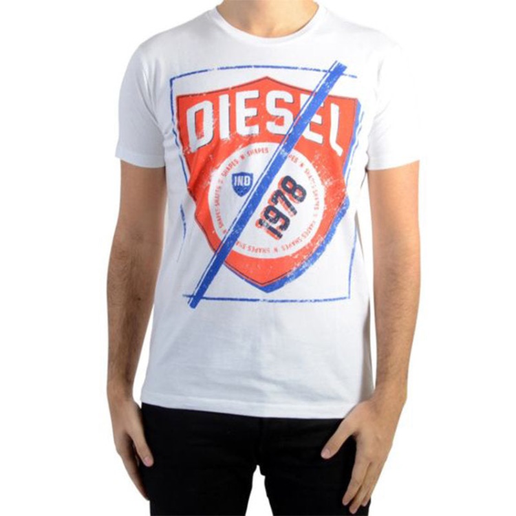 Diesel T Shielded 0R91B Men's T Shirts Crew Neck Short Sleeve Casual Tee