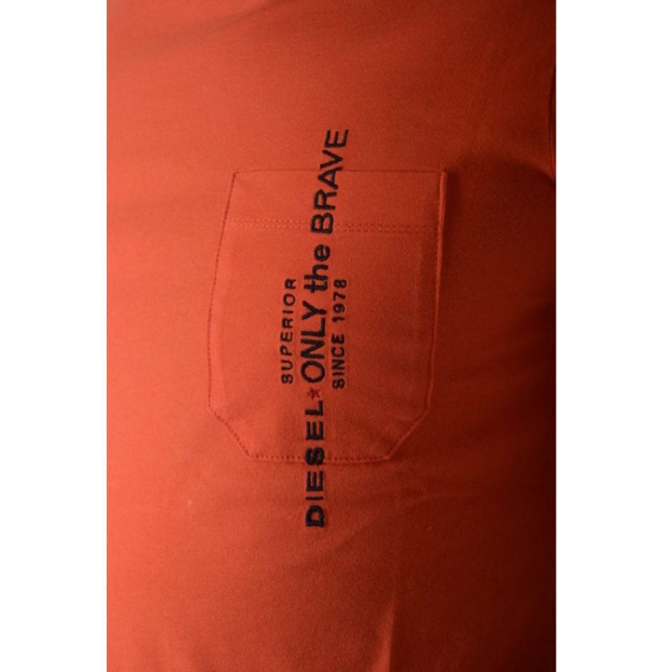 T Just Pocket Men's T-Shirt Short Sleeve Crew Neck Casual Loose Fit Diesel