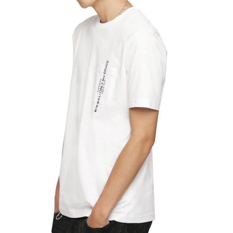 T Just Pocket Men's T-Shirt Short Sleeve Crew Neck Casual Loose Fit Diesel