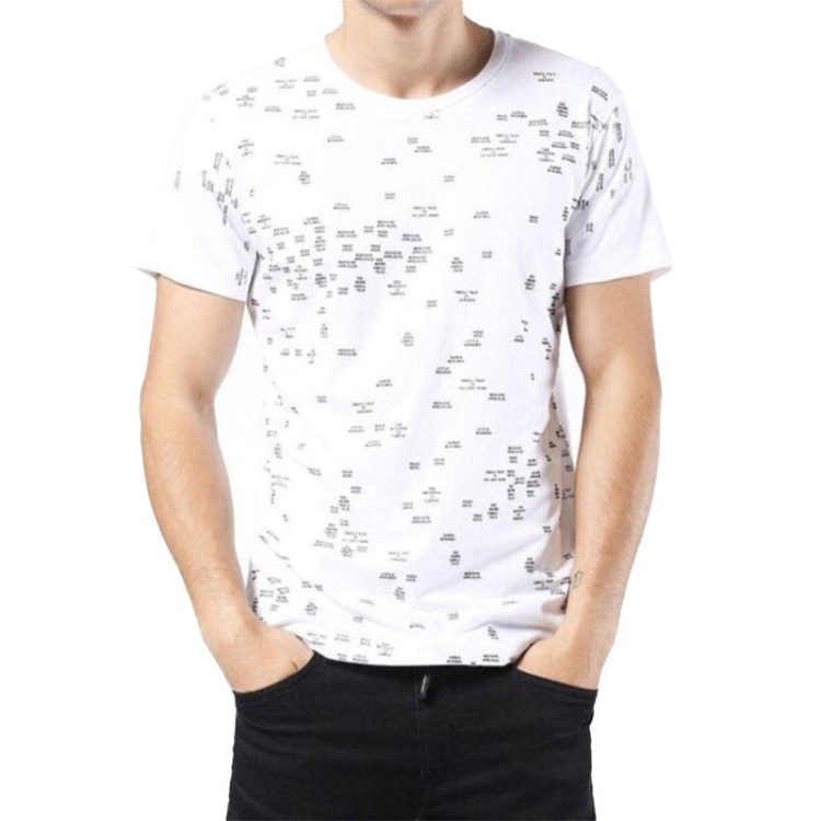 Black/Teal Green Diesel T Diego Gw Men's T Shirts Short Sleeve Crew Neck Casual Summer Cotton Tee