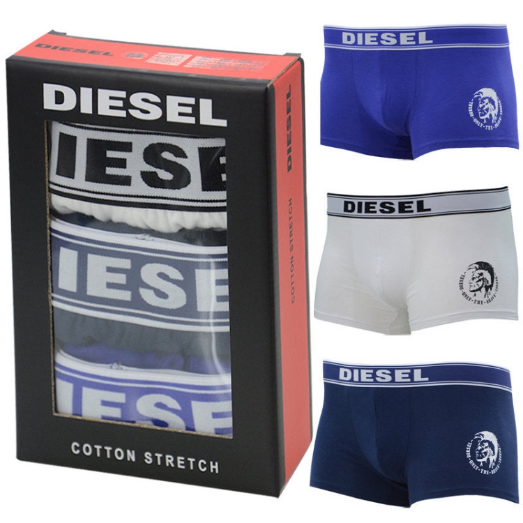 Men's Boxer Trunks Stretch 3 Pack Boxer Shorts High Quality Underwear Gift Diesel