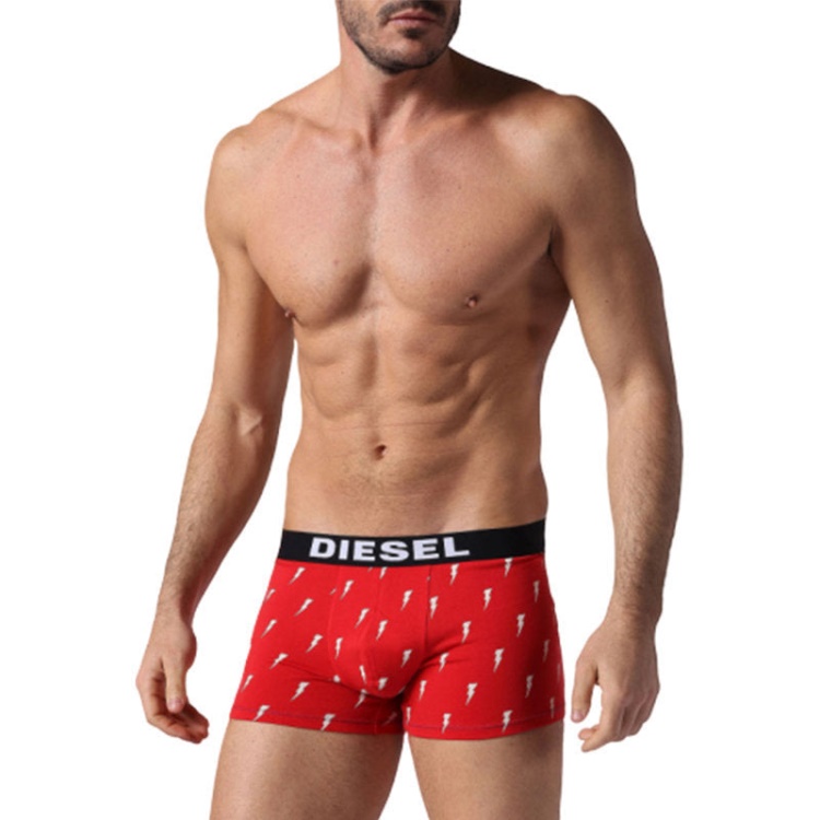 Diesel Umbx Shawn Seasonal Men's Boxer Trunk Shorts Single Pack Underwear Red
