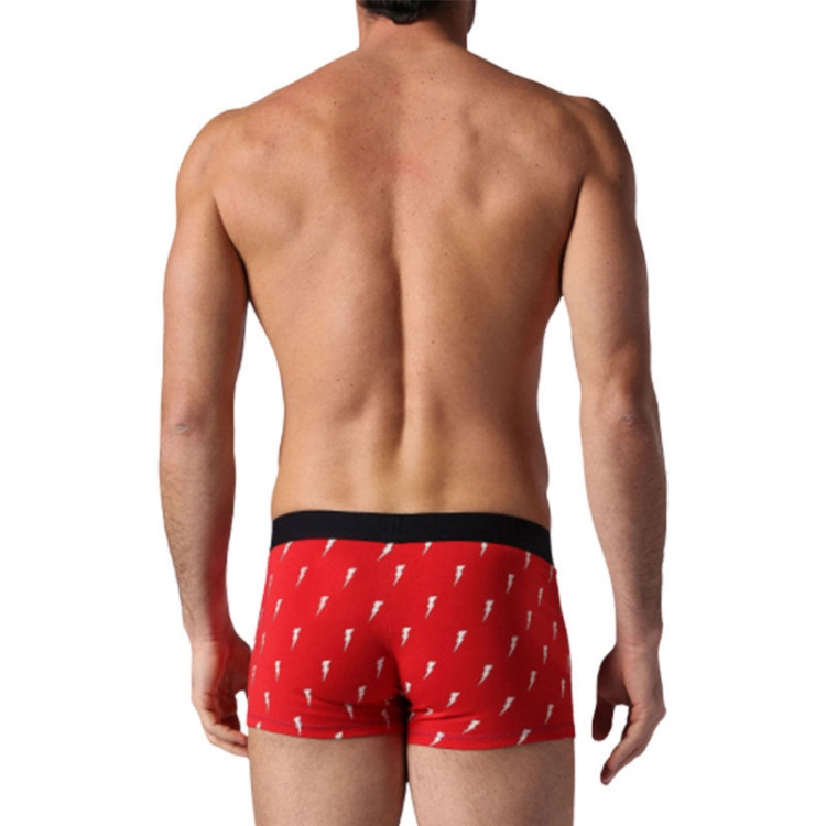 Diesel Umbx Shawn Seasonal Men's Boxer Trunk Shorts Single Pack Underwear Red