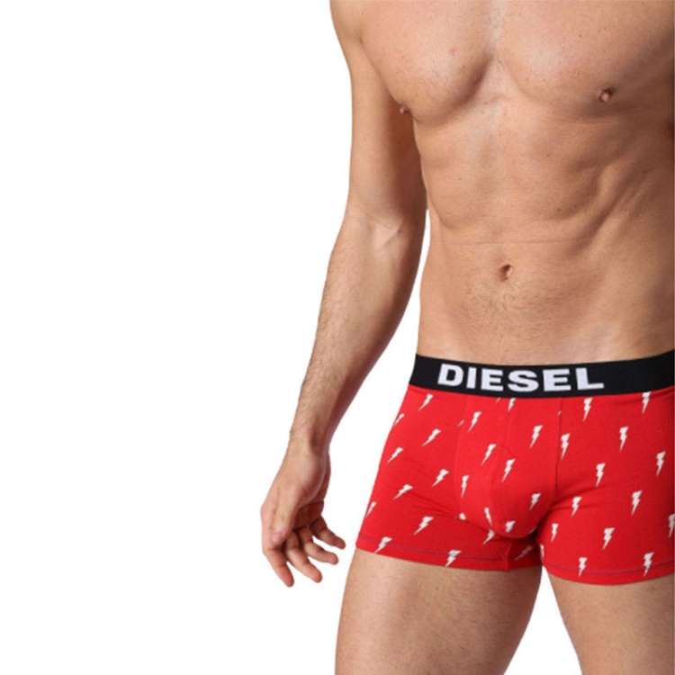 Diesel Umbx Shawn Seasonal Men's Boxer Trunk Shorts Single Pack Underwear Red