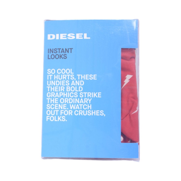 Diesel Umbx Shawn Seasonal Men's Boxer Trunk Shorts Single Pack Underwear Red