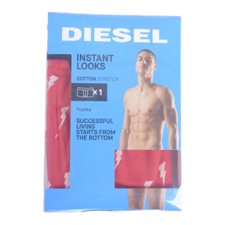 Diesel Umbx Shawn Seasonal Men's Boxer Trunk Shorts Single Pack Underwear Red