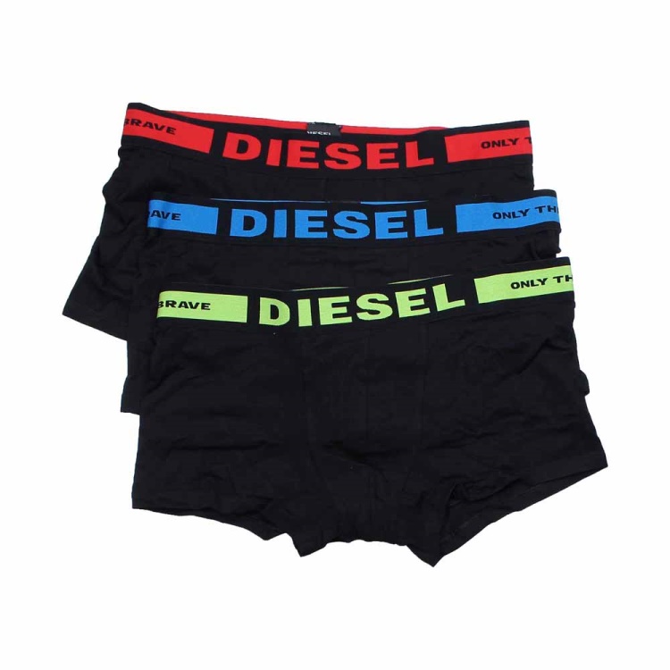 Diesel Seasonal Men's Boxer Stretch Cotton 3 Pack Underwear Trunks E8A-2991