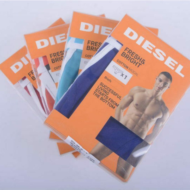 Dark Blue/Orange/Red/Black Diesel Fresh And Bright Men's Comfy Briefs Cotton Modal 1X Pack Underwear Trunks