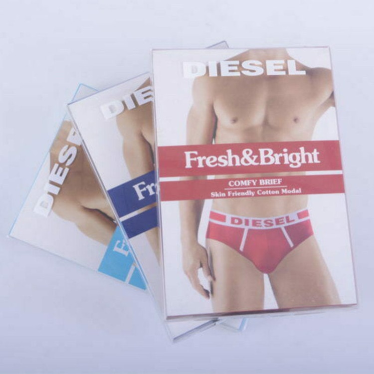 Dark Blue/Orange/Red/Black Diesel Fresh And Bright Men's Comfy Briefs Cotton Modal 1X Pack Underwear Trunks