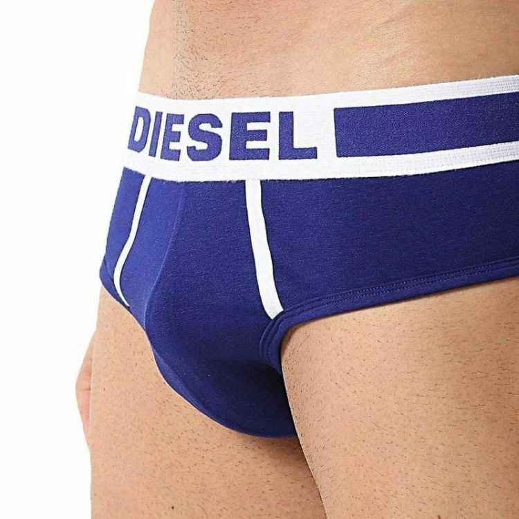 Dark Blue/Orange/Red/Black Diesel Fresh And Bright Men's Comfy Briefs Cotton Modal 1X Pack Underwear Trunks