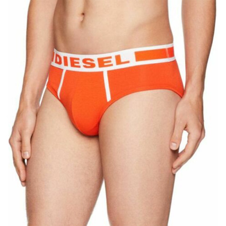 Dark Blue/Orange/Red/Black Diesel Fresh And Bright Men's Comfy Briefs Cotton Modal 1X Pack Underwear Trunks