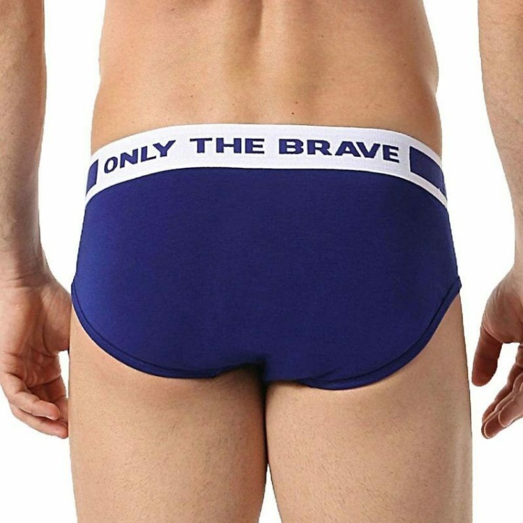 Dark Blue/Orange/Red/Black Diesel Fresh And Bright Men's Comfy Briefs Cotton Modal 1X Pack Underwear Trunks