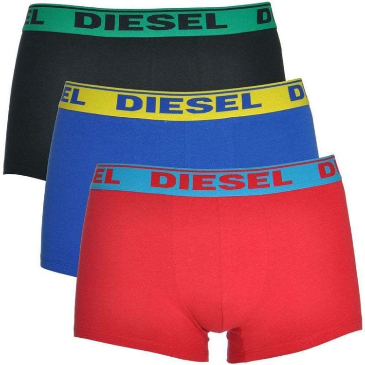 Diesel Men's Trunks Boxer Shorts Underwear Pack Of 3 High Quality Men's Trunk Multicolor Blue/Red/Black
