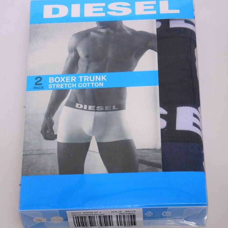 Diesel Umbx Rocco 04 Men's Short Boxer Trunk 2X Pack Stretch Cotton Underwear