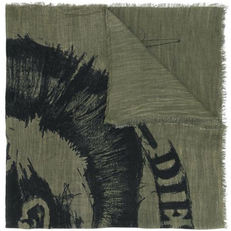 Swillot A Men's Scarf Winter Shawl Wrap Casual Gents Scarves Green Muffler Diesel