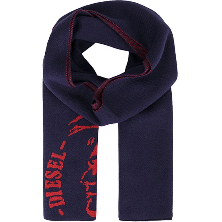 Diesel K-Duboo Men's Scarf Winter Shawl Wrap Casual Gents Scarves Muffler Navy