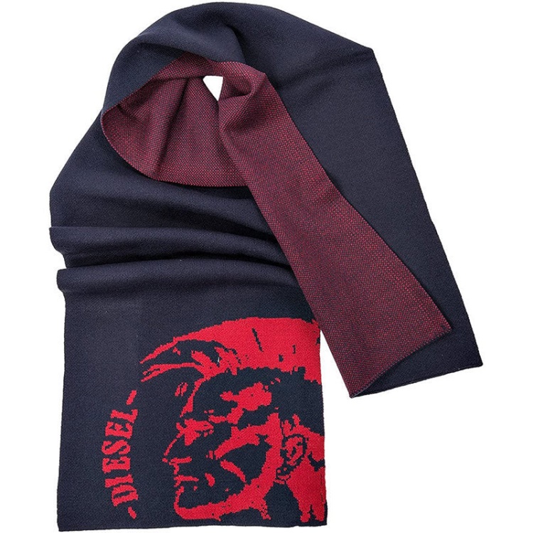 Diesel K-Duboo Men's Scarf Winter Shawl Wrap Casual Gents Scarves Muffler Navy