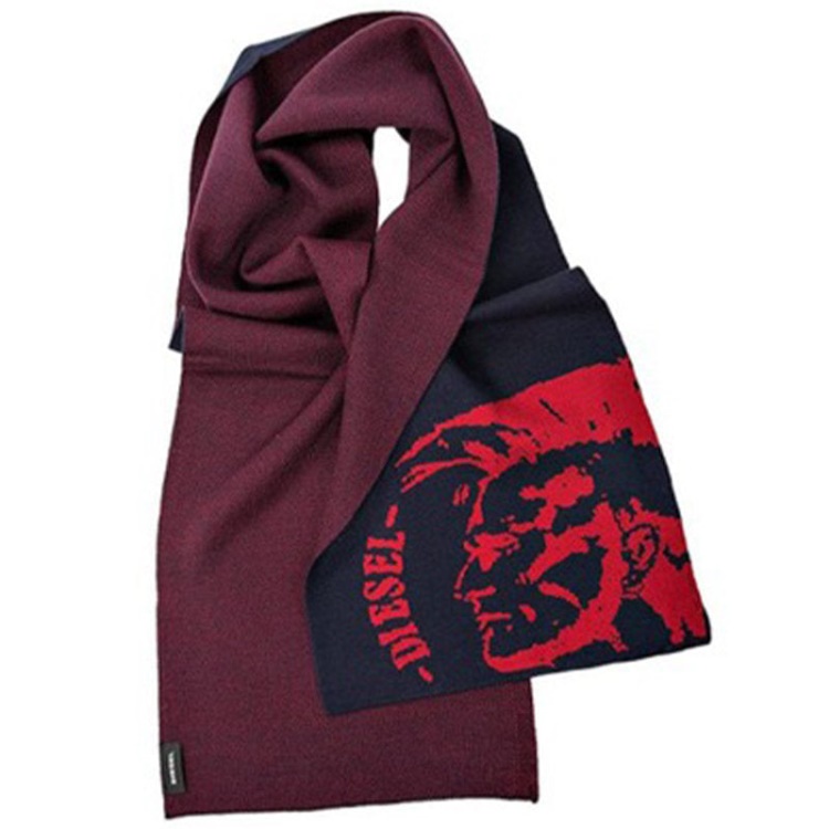 Diesel K-Duboo Men's Scarf Winter Shawl Wrap Casual Gents Scarves Muffler Navy