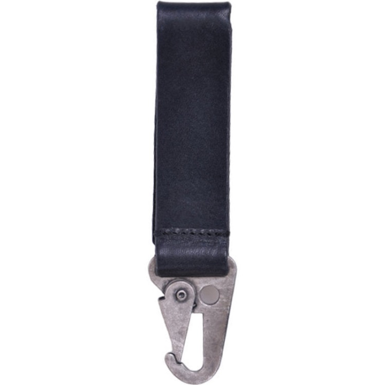 A Curb Men's Keyring Genuine Leather Metal Holder Black Keychain Diesel