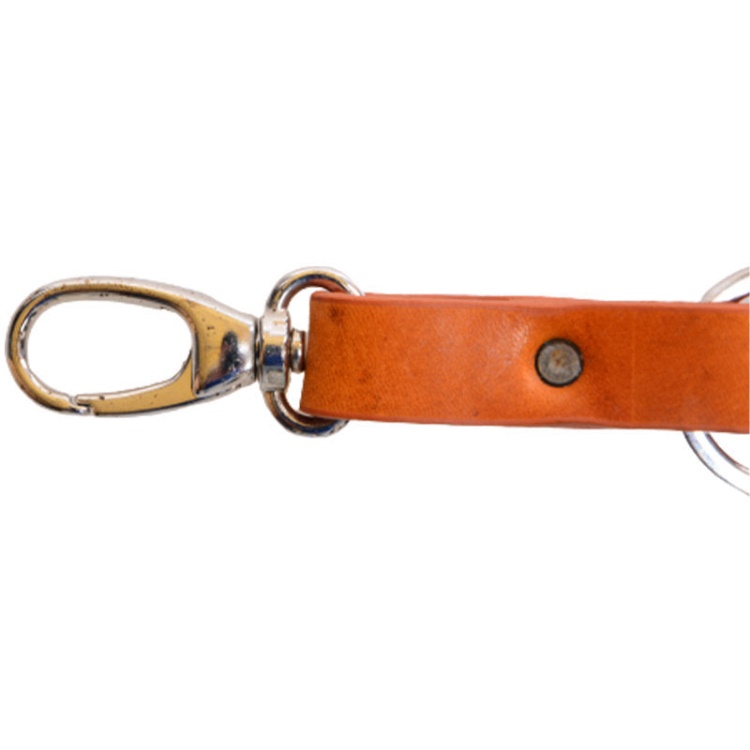 Diesel Aseon Men's Keyring Genuine Cow Leather Metal Holder Brown Key Holder