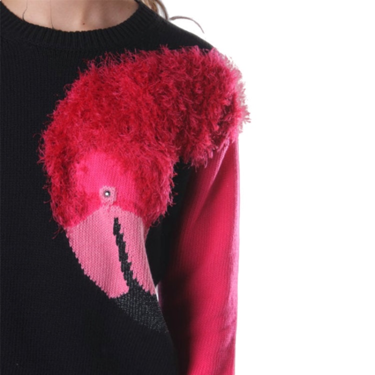 Diesel M Flamy A Flamingo 0Hanu Women's Sweatshirt Crew Neck Pullover Knit Jumper