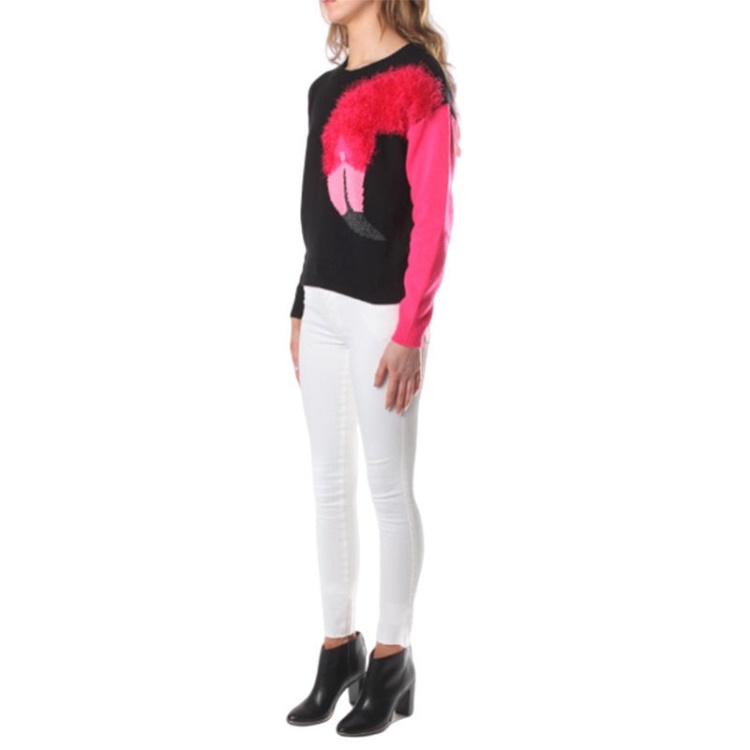 Diesel M Flamy A Flamingo 0Hanu Women's Sweatshirt Crew Neck Pullover Knit Jumper