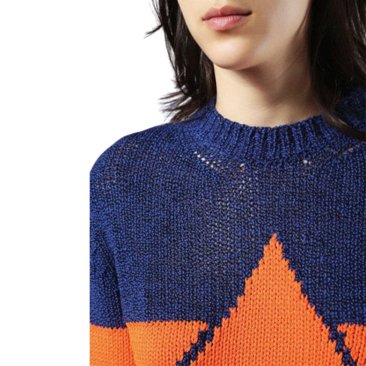 Diesel M Rhombus 0Namm 8Cr Women's Sweatshirt Slim Crew Neck Pullover Wool Jumper