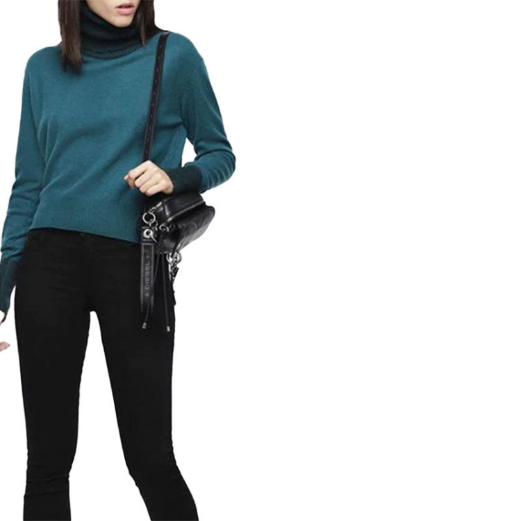 Diesel M Hacny Women's Sweatshirt Turtle Neck Cardigan Pullover Jumper