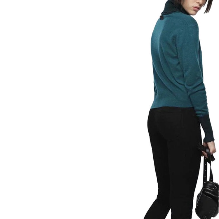 Diesel M Hacny Women's Sweatshirt Turtle Neck Cardigan Pullover Jumper