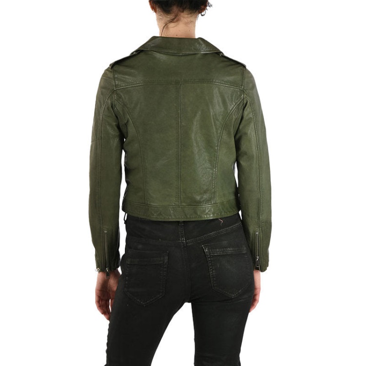 Diesel R Sery Women's Jackets Stylish Leather Racer Coats Casual Biker Jackets