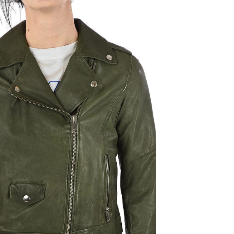 Diesel R Sery Women's Jackets Stylish Leather Racer Coats Casual Biker Jackets