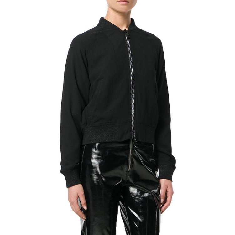 De Bruce L Women's Bomber Jacket Quilted Varsity Jacket Winter Black Coat Diesel