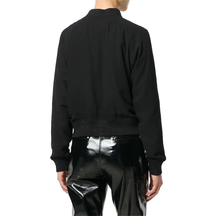 De Bruce L Women's Bomber Jacket Quilted Varsity Jacket Winter Black Coat Diesel