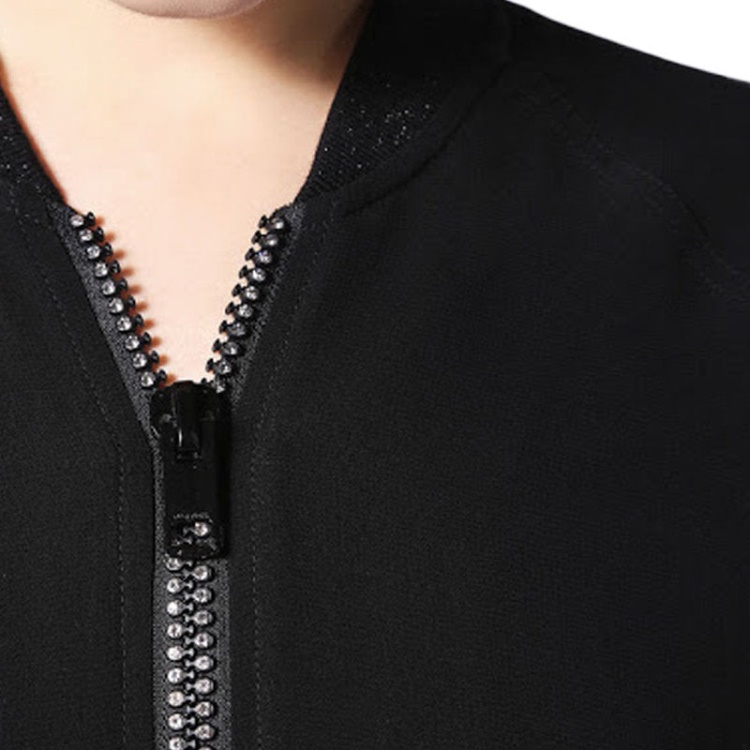 De Bruce L Women's Bomber Jacket Quilted Varsity Jacket Winter Black Coat Diesel