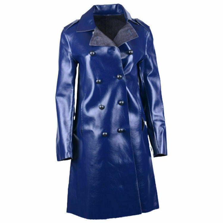 Diesel L Lilac Women's Jacket Double Breasted Coat Winter Reversible Overcoat