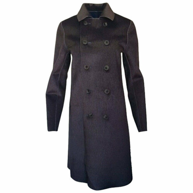 Diesel L Lilac Women's Jacket Double Breasted Coat Winter Reversible Overcoat