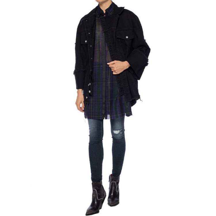 L Spez A Women's Biker Jackets Stylish Leather Coats Cotton Casual Racer Diesel