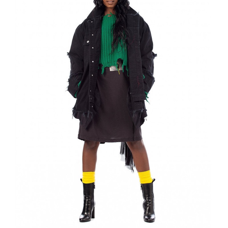 L Spez A Women's Biker Jackets Stylish Leather Coats Cotton Casual Racer Diesel