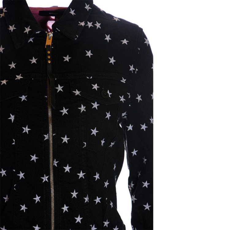 De Rocky Women's Jackets Stylish Denim Racer Coats Casual Biker Jackets Diesel