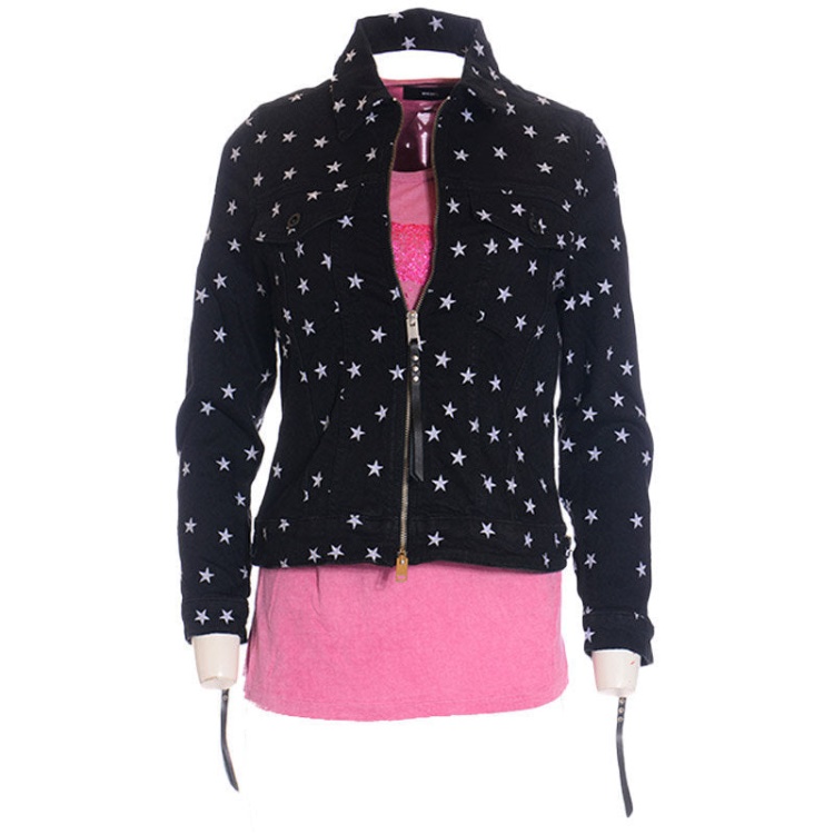 De Rocky Women's Jackets Stylish Denim Racer Coats Casual Biker Jackets Diesel