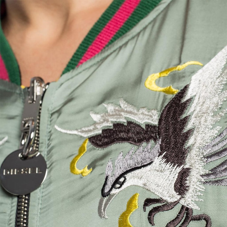 Diesel G Frank A Women's Bomber Jacket Ladies Winter Outwear Reversible Coat Xs S