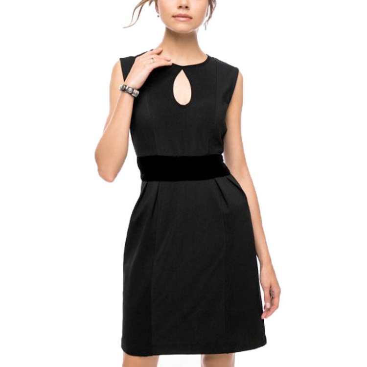 D Kelsey Women's Dress Round Neck Sleeveless Short Top Party Velvet Black Diesel