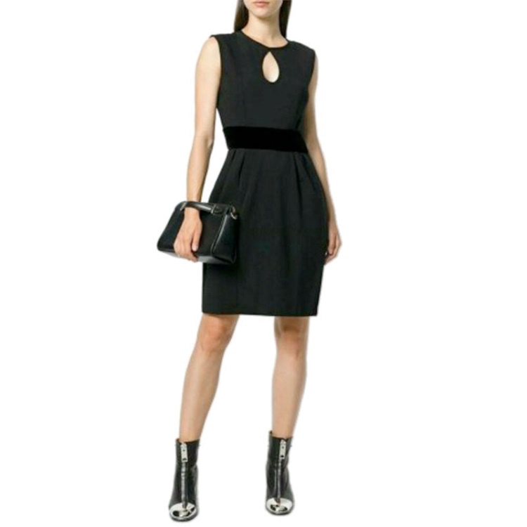 D Kelsey Women's Dress Round Neck Sleeveless Short Top Party Velvet Black Diesel