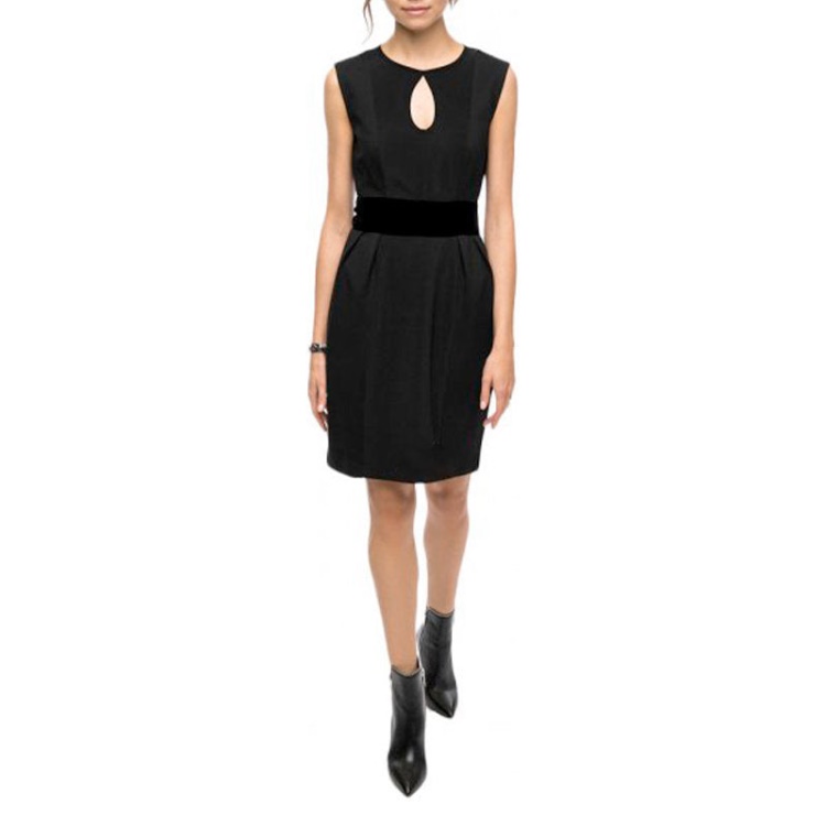 D Kelsey Women's Dress Round Neck Sleeveless Short Top Party Velvet Black Diesel