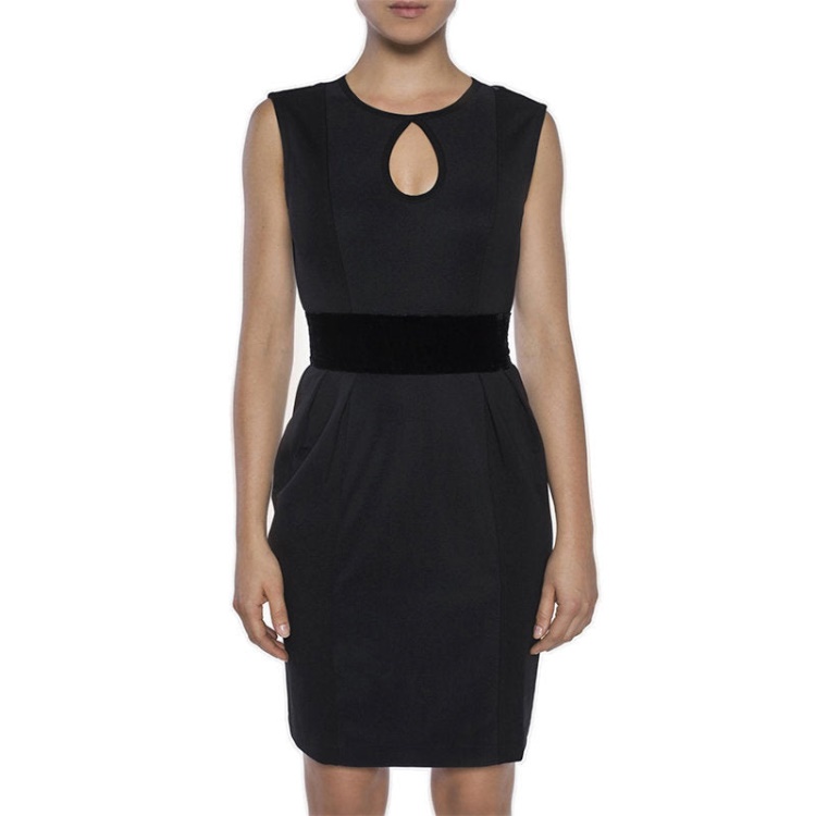 D Kelsey Women's Dress Round Neck Sleeveless Short Top Party Velvet Black Diesel